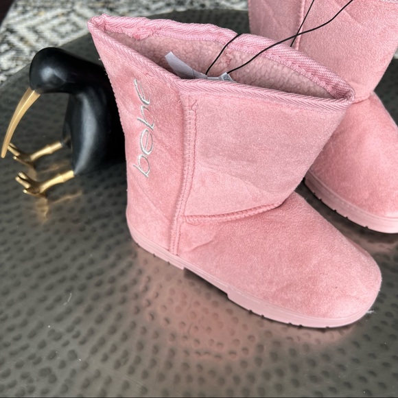 Bebe Microsuede Faux Fur Lined Winter Boot in Blush Size 1 - Picture 6 of 6